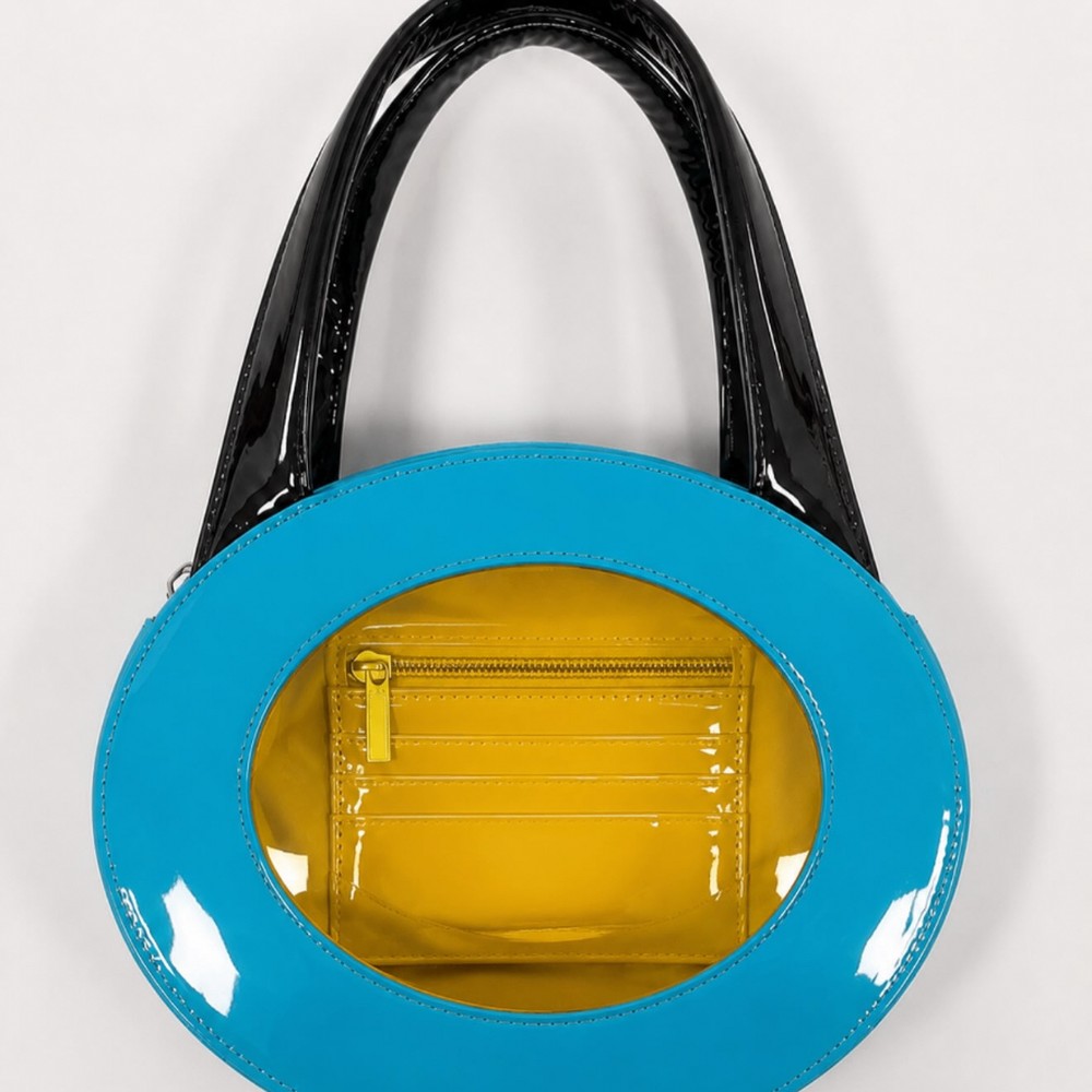 NB OVAL 2 CYL BAG — SOLAR / TEAL interior