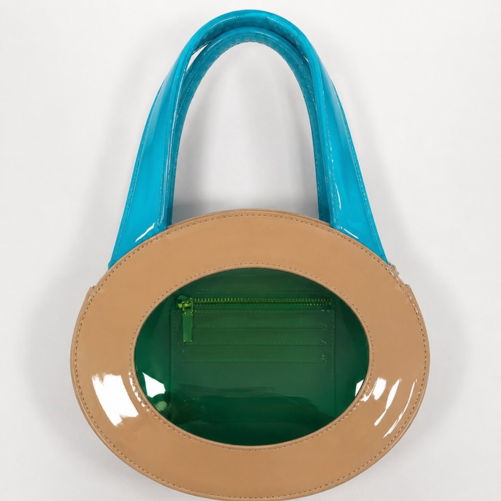 NB OVAL 2 CYL BAG — MIDNIGHT / CAMEL interior